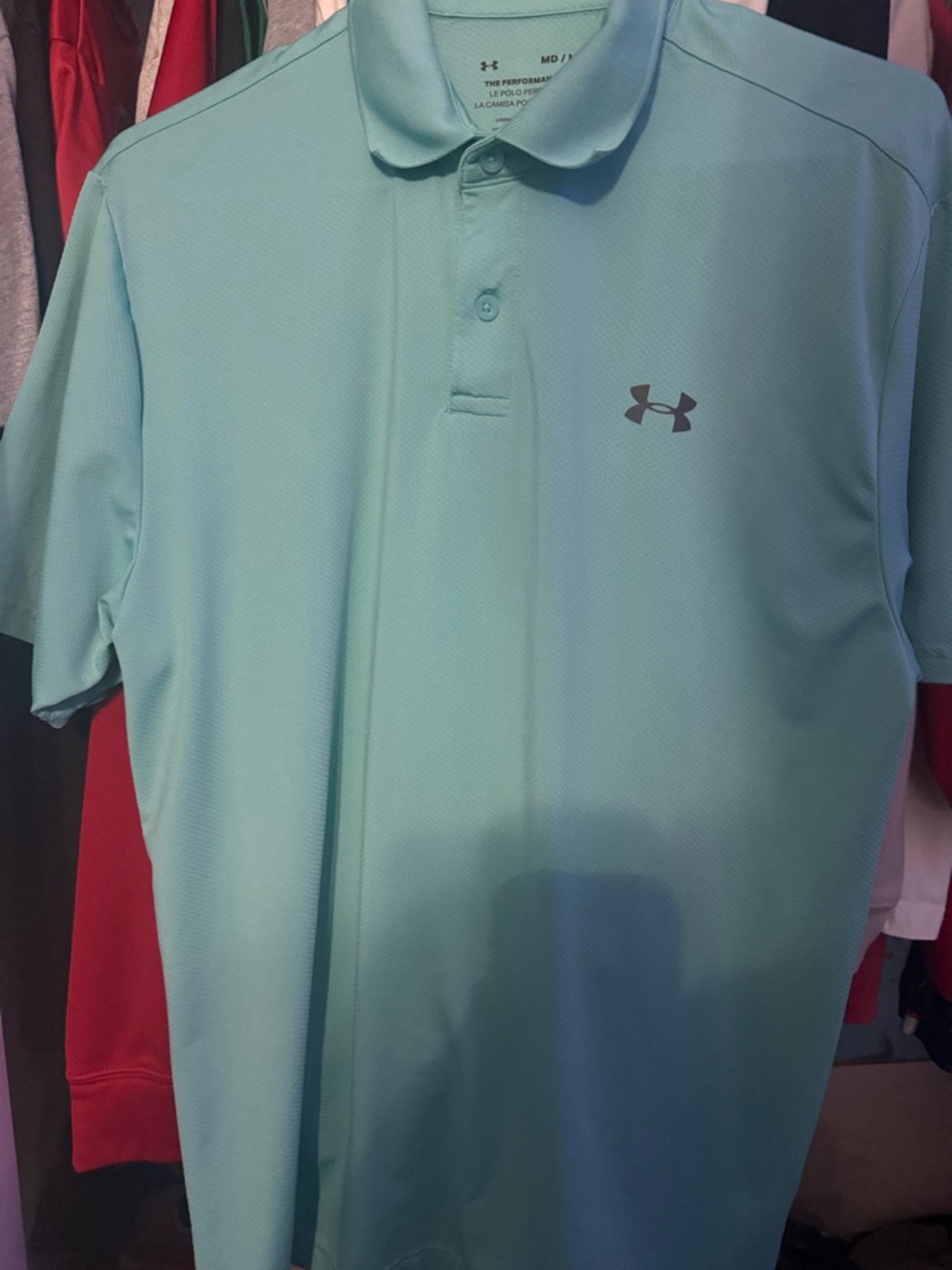 Under Armour Men’s performance Polo Shirt - Aqua Blue